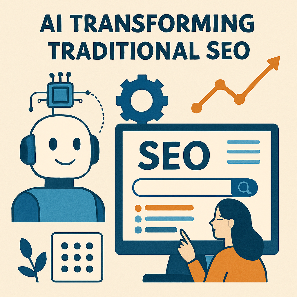 Illustration of AI SEO across connected discovery systems